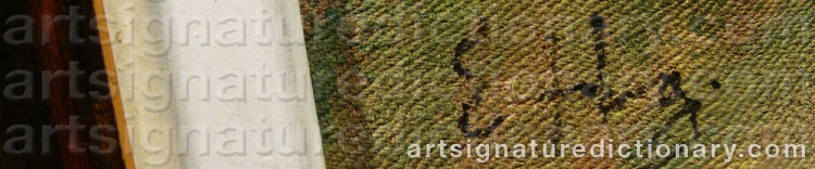 Authentic signature by Erik ‘Ecke’ HEDBERG on artwork