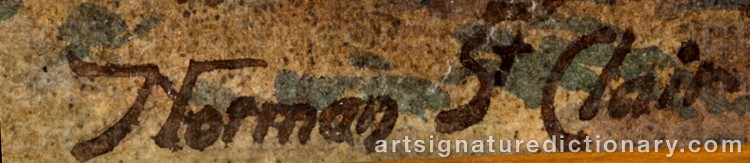 Authentic signature by Norman St. CLAIR on Painting/Watercolour artwork