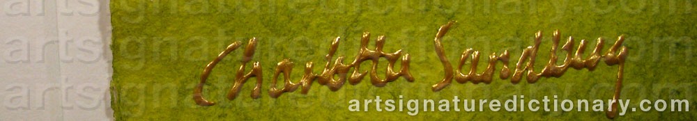 Signature by Charlotta SANDBERG