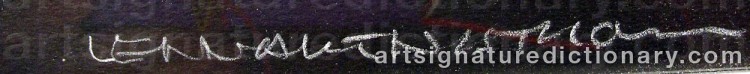 Authentic signature by Lennart NYSTRÖM on artwork