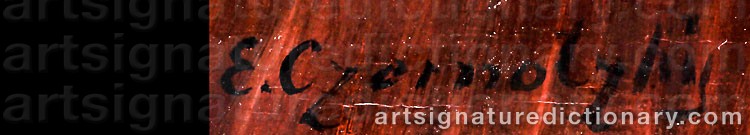 Authentic signature by Ernst CZERNOTZKY on  artwork