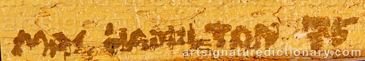 Authentic signature by Mac HAMILTON on Painting/Watercolour artwork