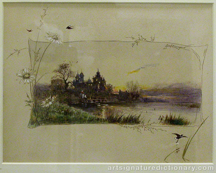 Close-up details showing Carl LARSSON signature forgery characteristics