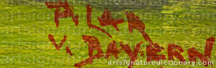 Authentic signature by Maria DEL PILAR VON BAYERN on artwork