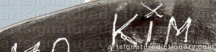 Authentic signature by Kim SIMONSSON on  artwork