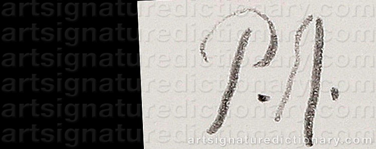 Authentic signature by Pär ANDERSSON on  artwork
