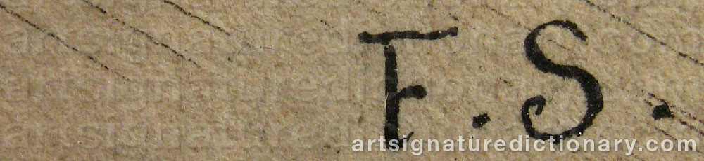 Authentic signature by Ferdinand STOOPENDAAL on  artwork