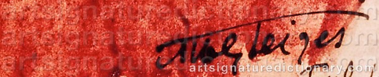 Authentic signature by Albert GLEIZES on  artwork