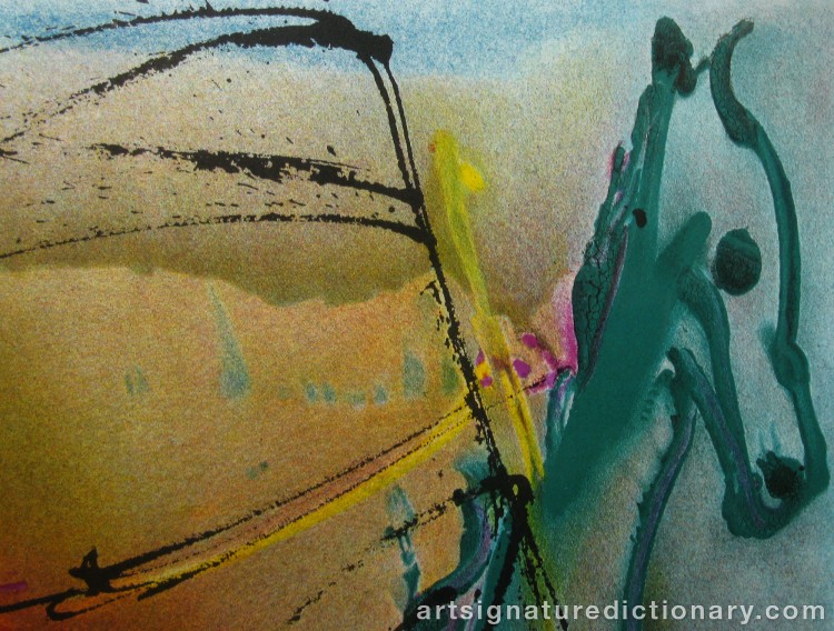 Close-up details showing Salvador DALI signature forgery characteristics