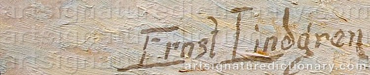 Signature by Ernst LINDGREN
