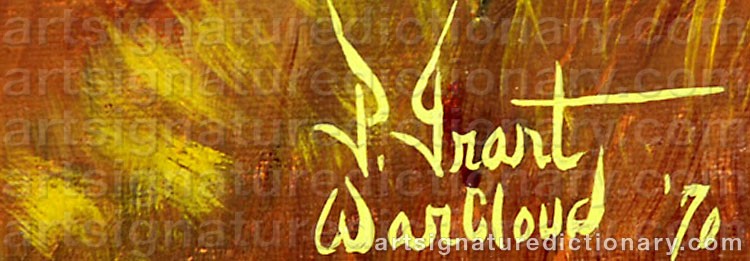 Authentic signature by Paul Grant WARCLOUD on  artwork