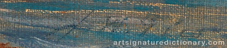 Authentic signature by Joseph W. GIES on Painting/Watercolour artwork