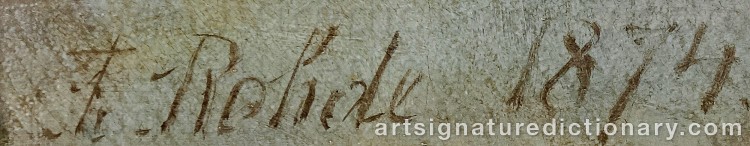 Authentic signature by Frederik Niels Martin ROHDE on Painting/Watercolour artwork