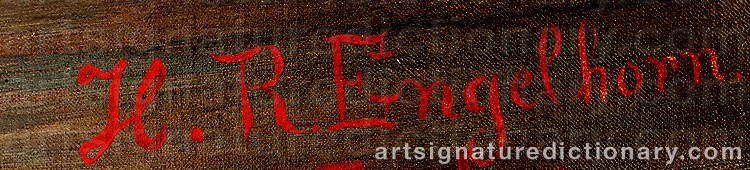 Authentic signature by Robert ENGELHORN on  artwork