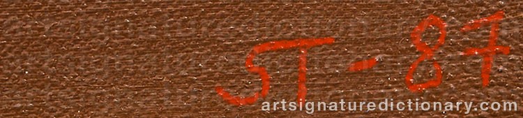 Authentic signature by Saara TIKKA on  artwork