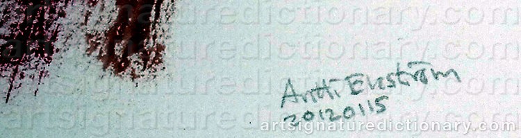 Authentic signature by Antti EKSTRÖM on artwork
