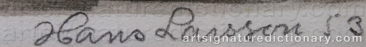 Signature by Hans LARSSON
