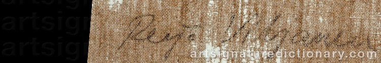 Authentic signature by Reijo VILJANEN on artwork