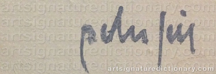 Signature by Peter FRIE