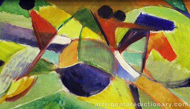 Close-up details showing Isaac GRÜNEWALD signature forgery characteristics