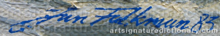 Signature by Jan FALKMAN