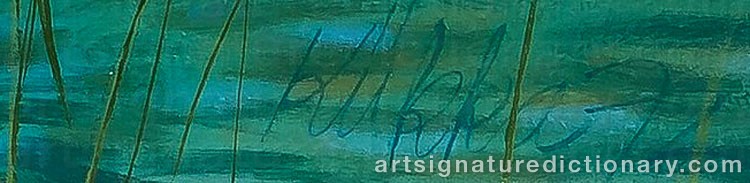 Authentic signature by Yrjö KIIKKA on  artwork