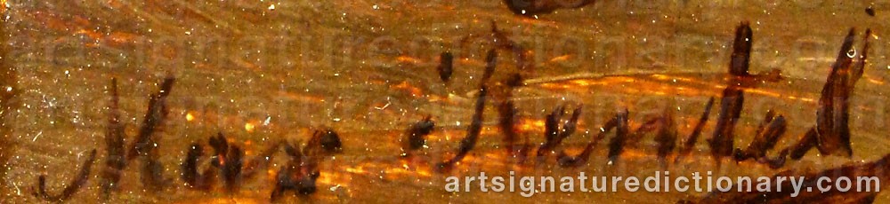 Authentic signature by Max RENTEL on  artwork