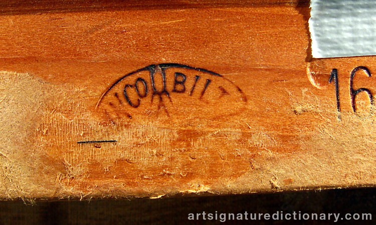 Close-up details showing Jules René HERVÉ signature forgery characteristics