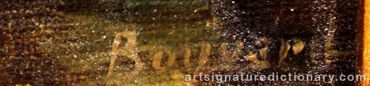 Authentic signature by Georges Noël BOUVARD on  artwork