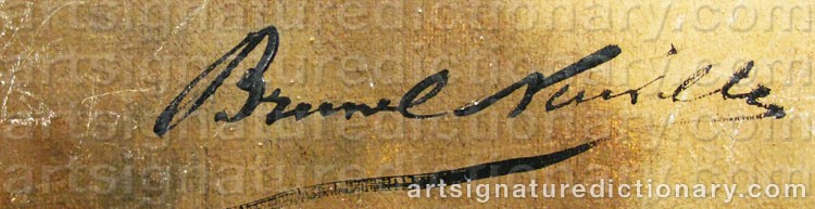 Signature by Alfred Arthur BRUNEL DE NEUVILLE