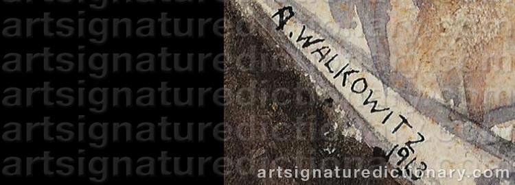 Signature by Abraham WALKOWITZ