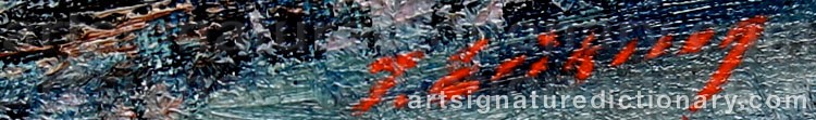 Authentic signature by Tage ERIKSSON on Painting/Watercolour artwork