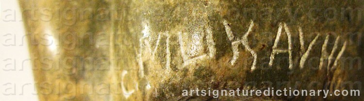 Authentic signature by Celestino MUKAVHI on  artwork