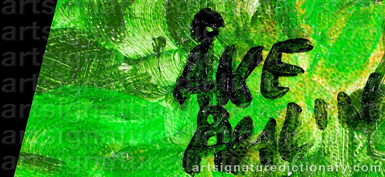 Authentic signature by Åke AHLIN on  artwork