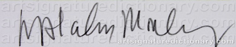 Signature by Malcolm MORLEY