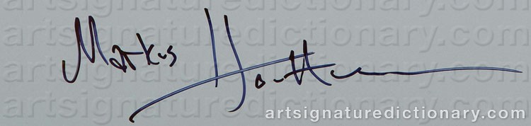 Authentic signature by Markus HENTTONEN on  artwork