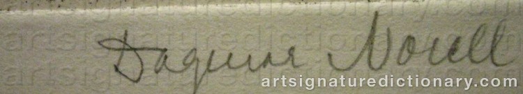 Authentic signature by Dagmar NORELL on  artwork