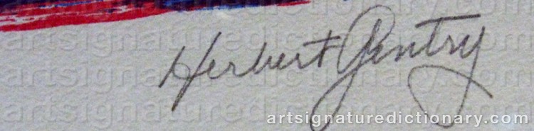 Signature by Herbert GENTRY