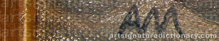 Authentic signature by Arne MALMBORG on artwork