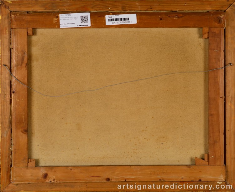 Close-up details showing Johan KROUTHÉN signature forgery characteristics