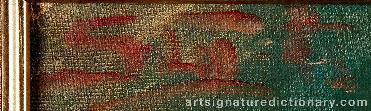 Authentic signature by Sigrid GRANFELT on artwork