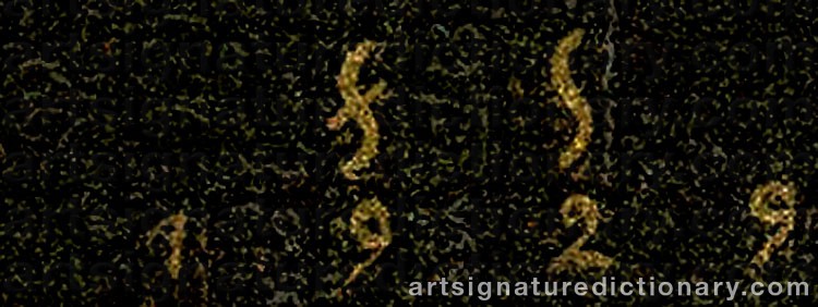 Authentic signature by Franz SEDLACEK on  artwork