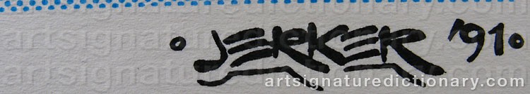 Authentic signature by Jerker SOJDELIUS on  artwork