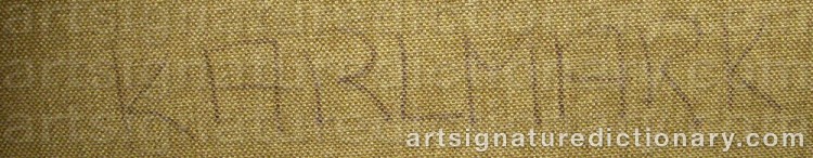 Authentic signature by Lars KARLMARK on  artwork