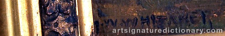 Authentic signature by George William WHITAKER on  artwork
