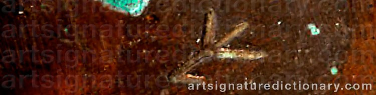 Authentic signature by Gerhard MARCKS on  artwork