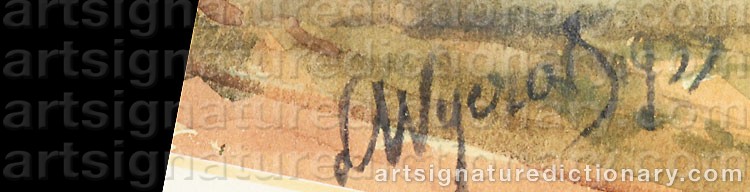 Authentic signature by Leon WYCZOLKOWSKI on  artwork