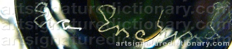 Authentic signature by Eva ENGLUND on  artwork