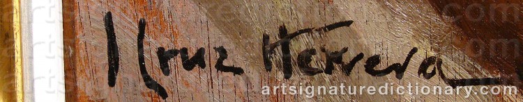 Authentic signature by José CRUZ HERRERA on Painting/Watercolour artwork