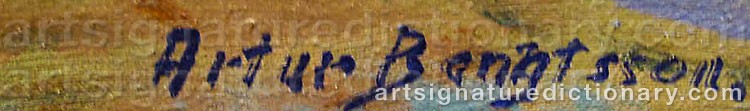 Authentic signature by Artur BENGTSSON on  artwork